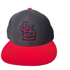 St Louis Cardinals 2013 Post Season Hat Cap Game Patch Fitted New Era  7 1/8